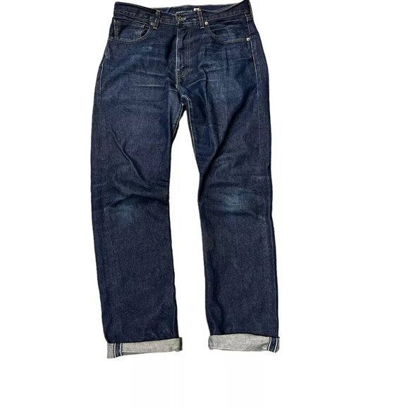 Levi's Made And Crafted 551 Z Straight Japanese Selvedge Jeans 31x34 Dark Wash - Picture 1 of 10